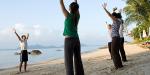 Tai chi on the beach Kamalaya, Thailand, Tai chi on the beach
