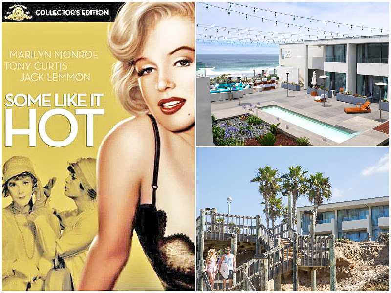 i-escape blog / famous movie beaches / Coronado San Diego, Some like it Hot, Tower23 hotel